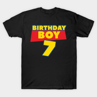 7th Birthday Boy B-day Gift For Boys Kids T-Shirt